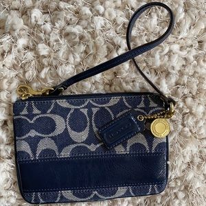 Coach *Authentic* Blue Wristlet